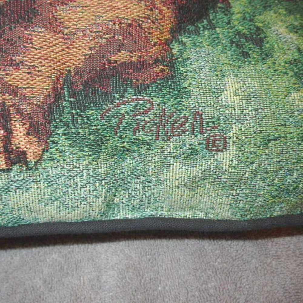 Dachshund Weiner Dog Tapestry Throw Pillow 3D Textured Sausage Pup Linda Picken